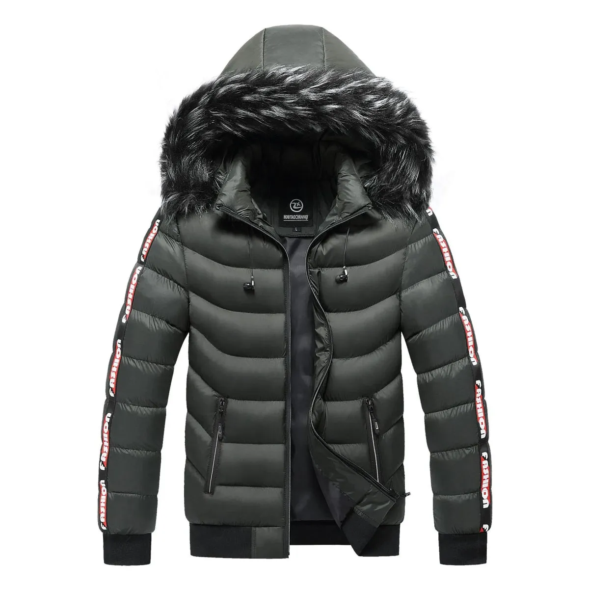 Parka d'hiver à capuche avec col en fourrure pour homme New Zolun - KB Fashion