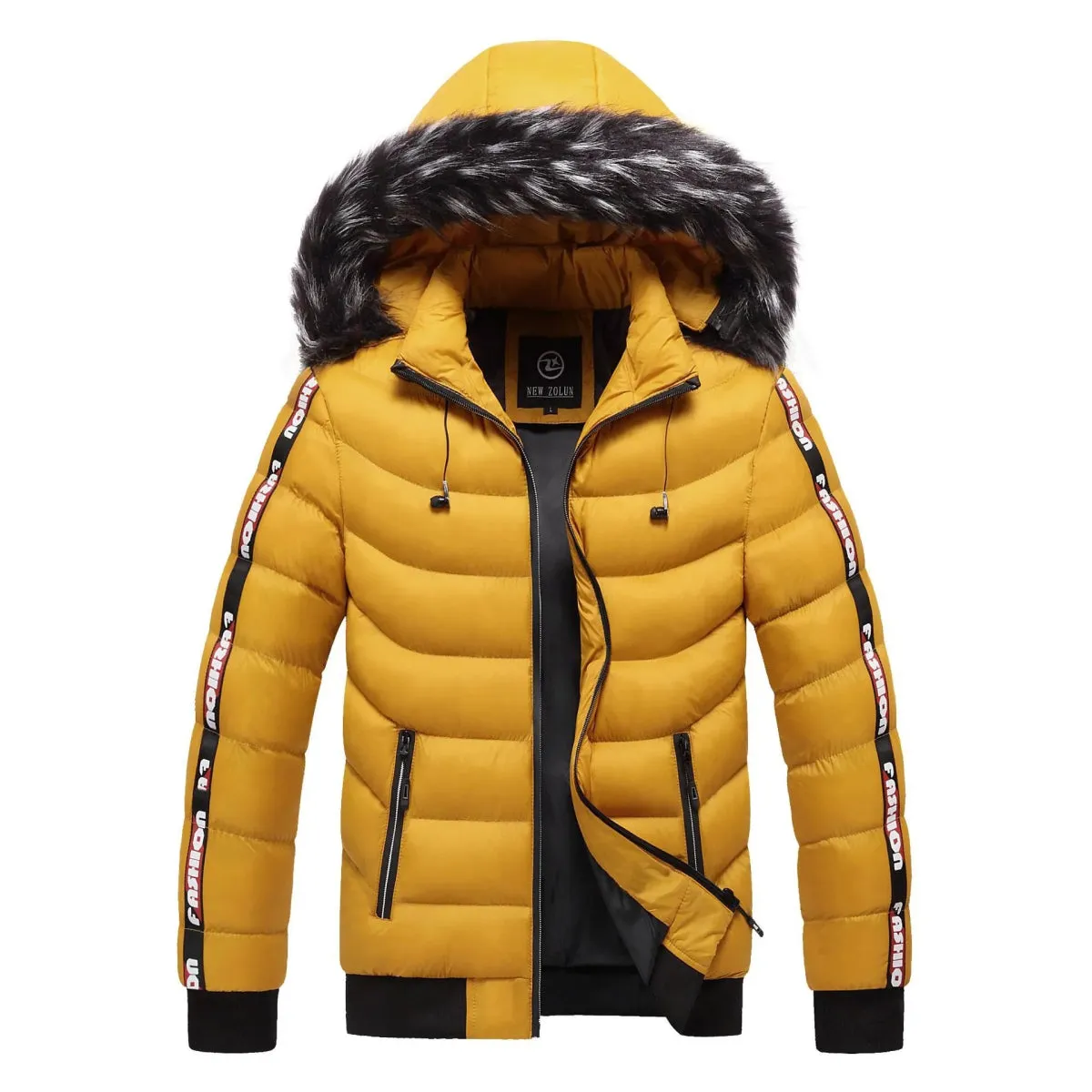 Parka d'hiver à capuche avec col en fourrure pour homme New Zolun - KB Fashion