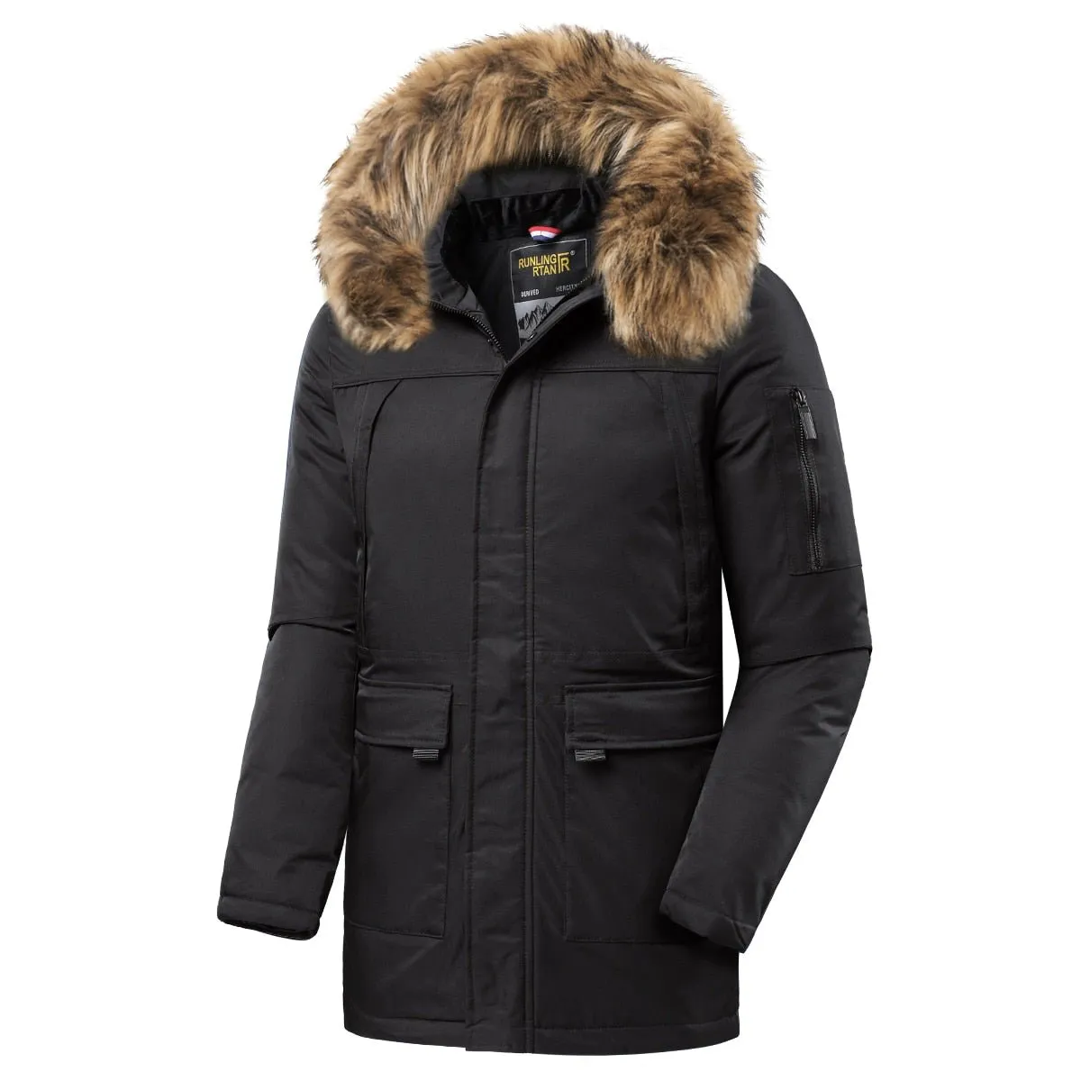 Parka hiver imperméable à capuche fourrure pour homme 1,7 kg TFU - Runling Rtan -30°C