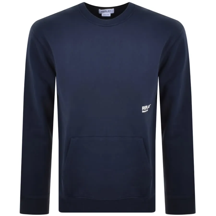 Replay Crew Neck Sweatshirt Navy