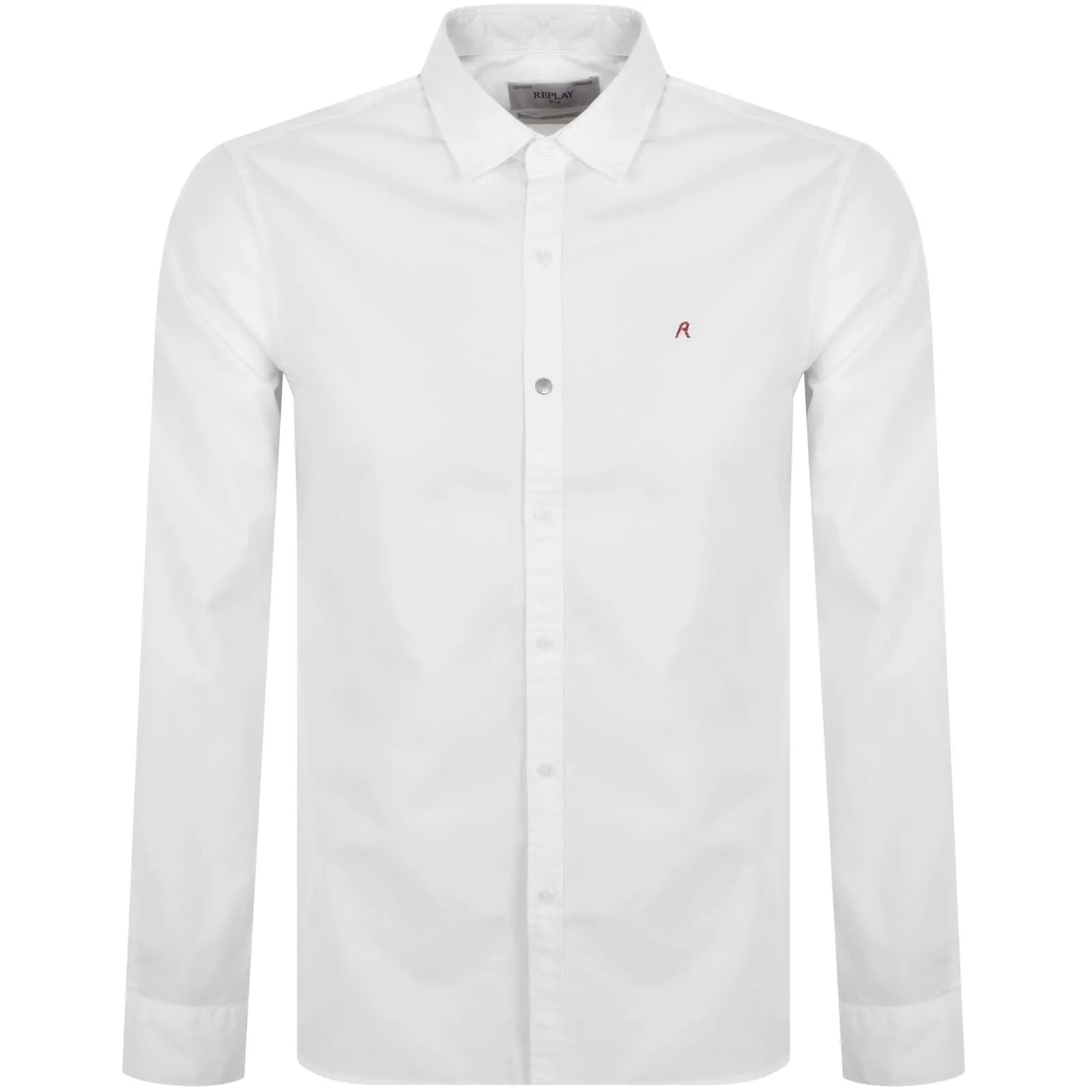 Replay Long Sleeved Shirt White