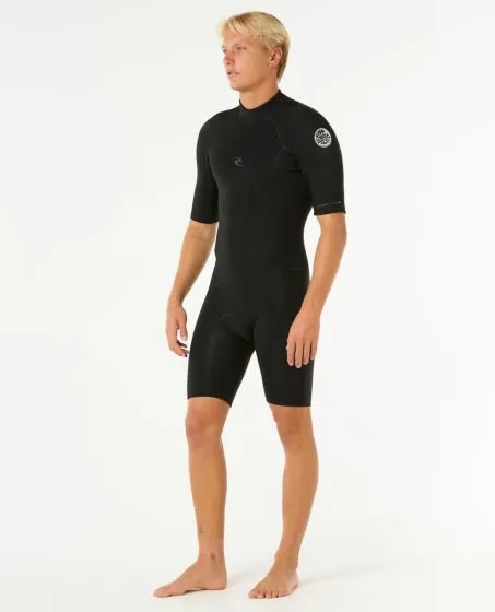 Rip Curl Dawn Patrol 2/2mm Mens Back Zip Shorty Wetsuit - Black