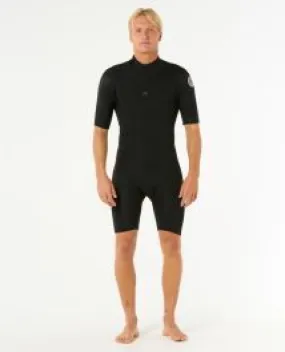 Rip Curl Dawn Patrol 2/2mm Mens Back Zip Shorty Wetsuit - Black