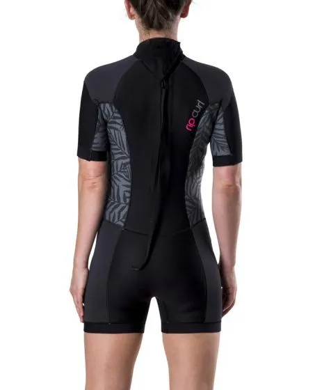 Rip Curl Dawn Patrol Ladies 2mm Shorty Wetsuit 2018 - Charcoal/ Grey