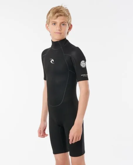 Rip Curl Freelite Junior Short Sleeve Shorty Wetsuit - Black