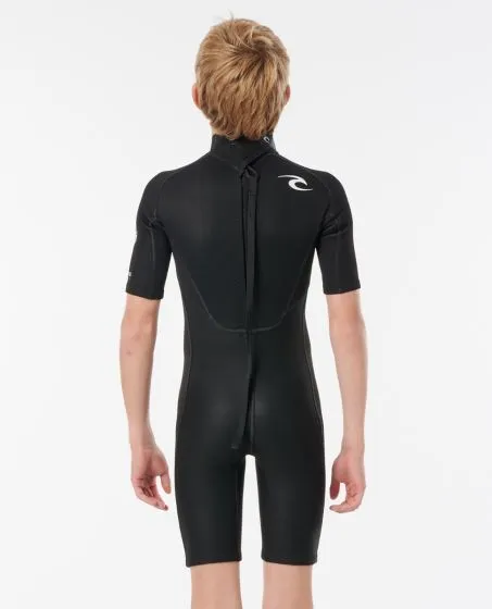 Rip Curl Freelite Junior Short Sleeve Shorty Wetsuit - Black