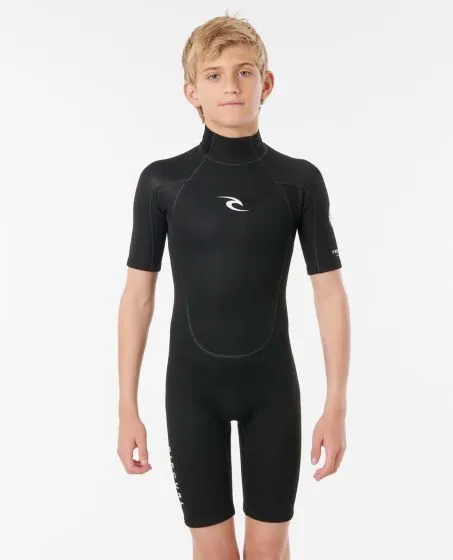 Rip Curl Freelite Junior Short Sleeve Shorty Wetsuit - Black