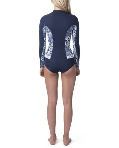 Rip Curl G Bomb 1mm Long Sleeve Booty Cut Shorty Wetsuit - Dark Blue