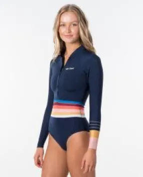 Rip Curl G Bomb Revival 1mm F/Zip Shorty Wetsuit 2020 - Stripe