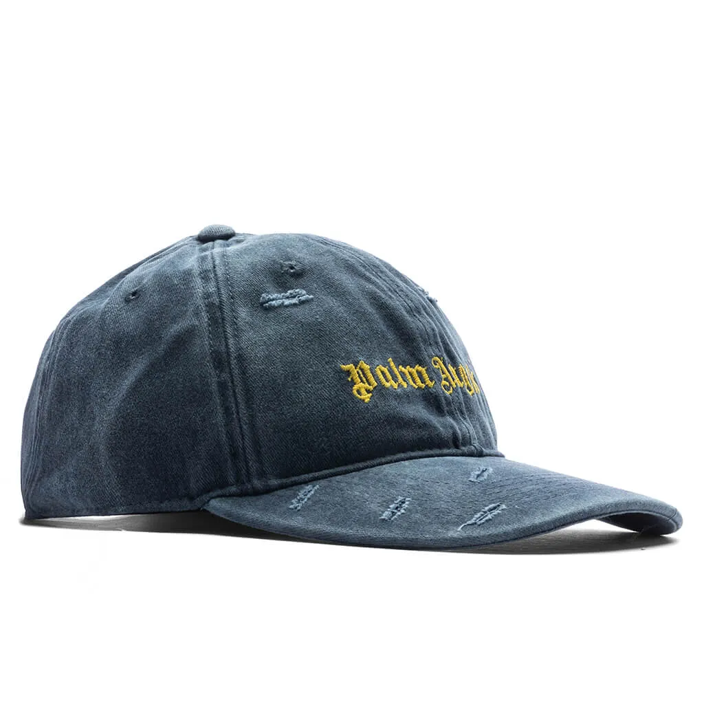 Ripped Logo Cap - Navy/Blue