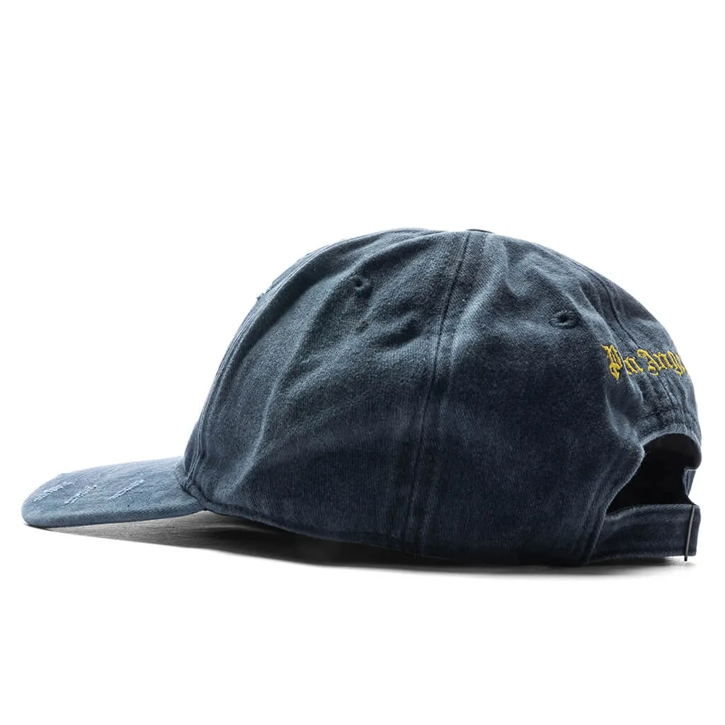 Ripped Logo Cap - Navy/Blue