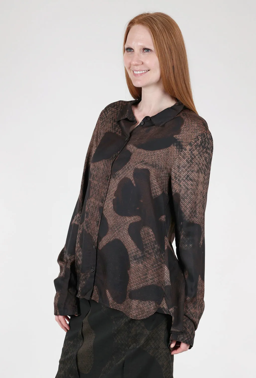 Rundholz Muted Floral Top, Cappuccino