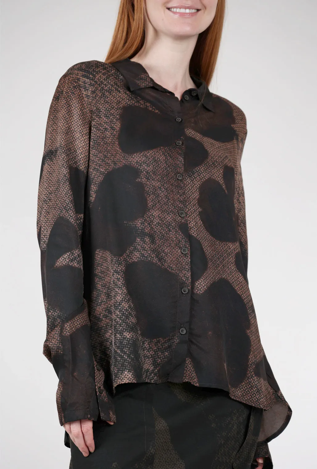 Rundholz Muted Floral Top, Cappuccino