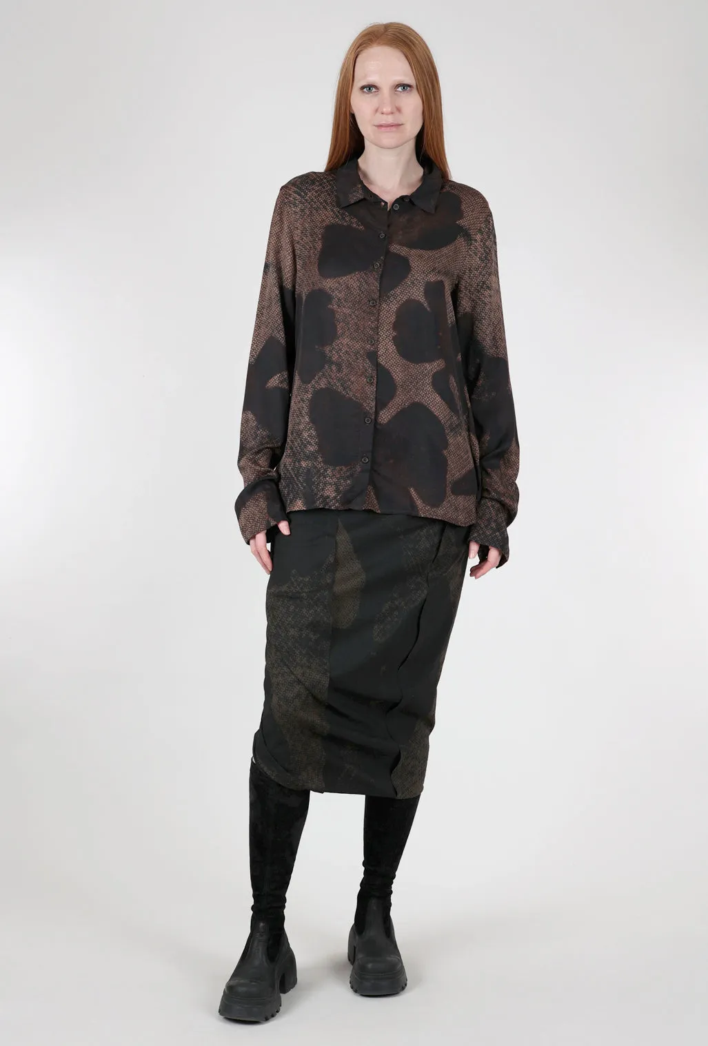 Rundholz Muted Floral Top, Cappuccino