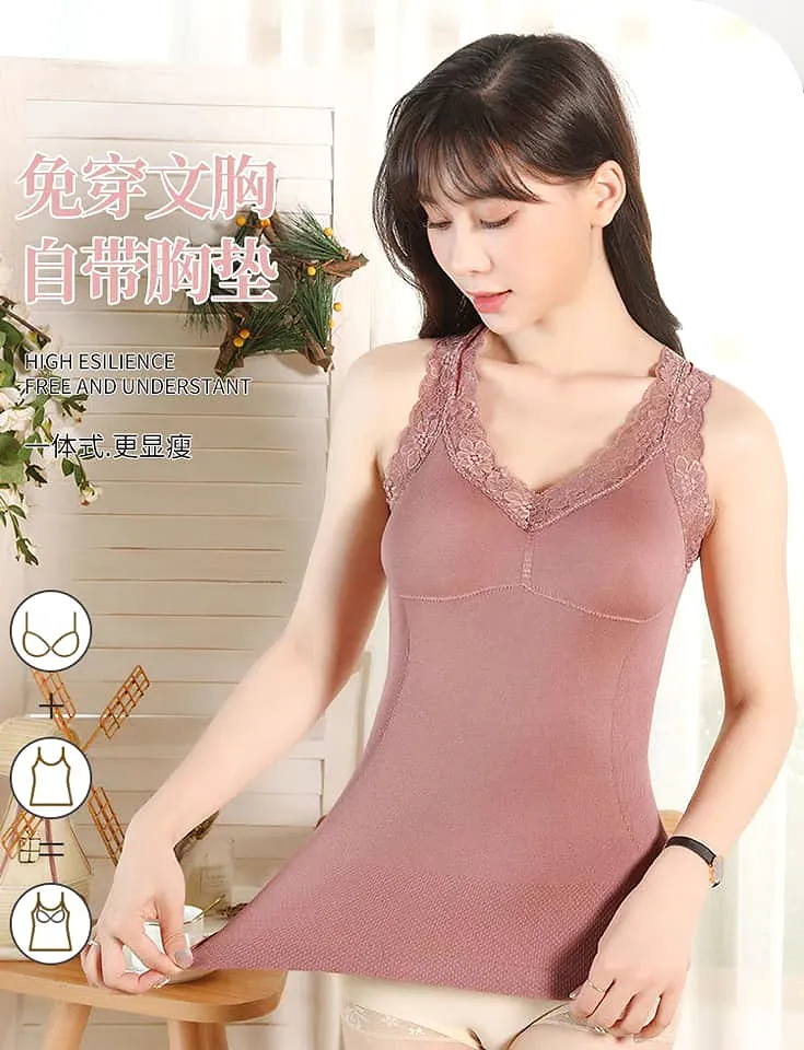 Sleeveless Tank Tops Vest Thermal Underwear Top D5188