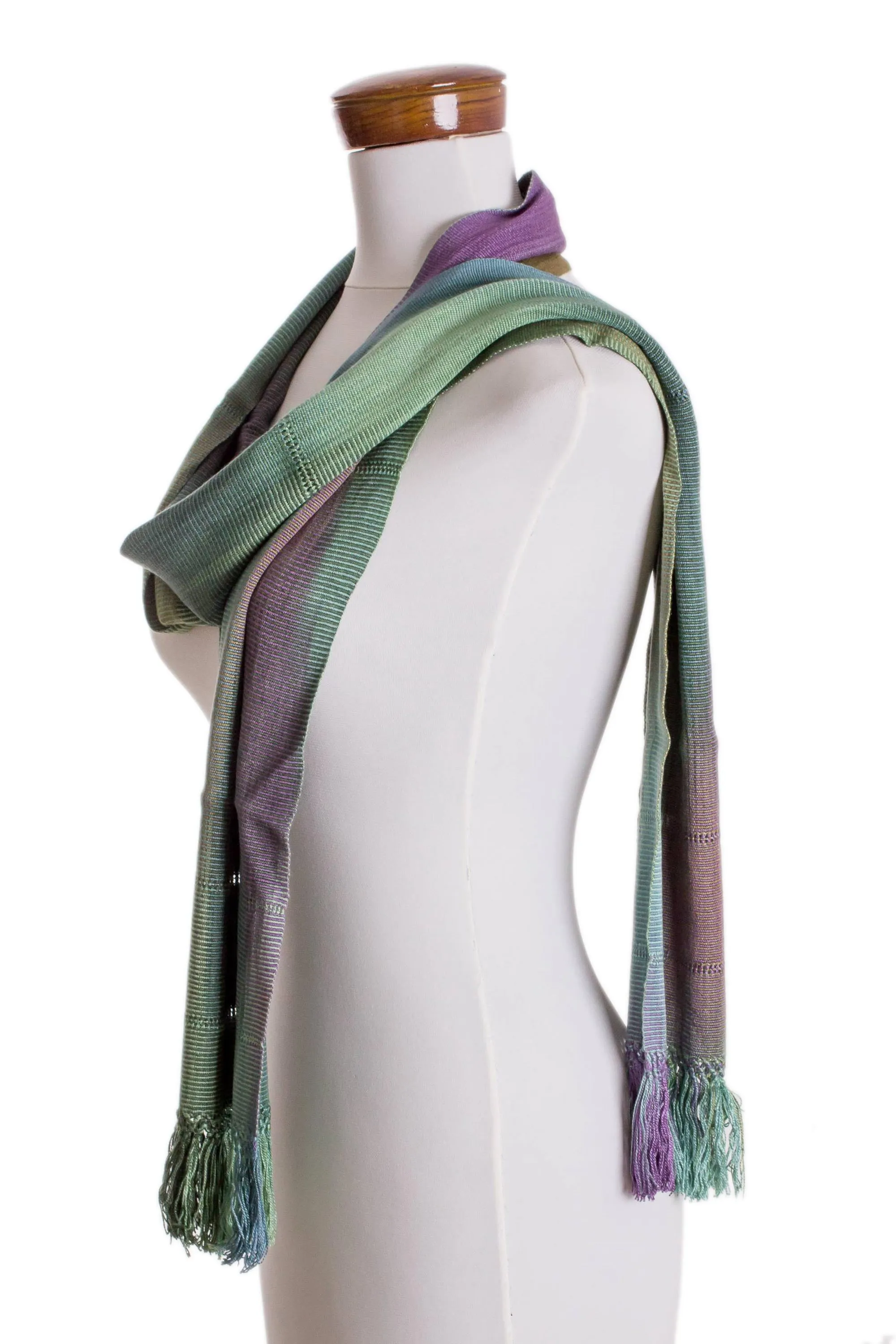 Smooth Breeze Handwoven 100% Rayon Wrap Scarf from Guatemala