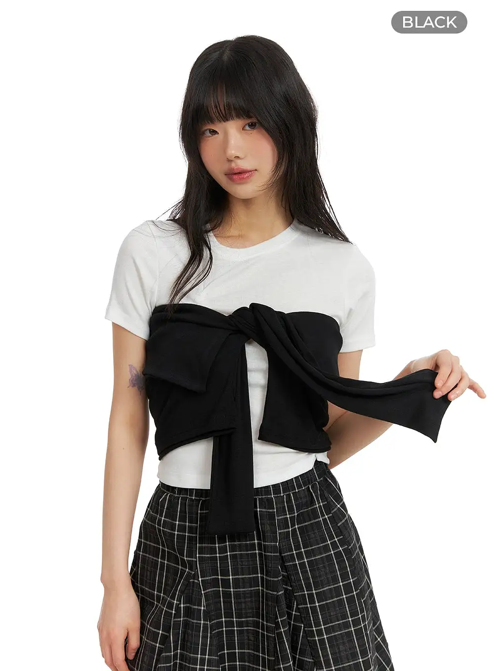 Solid Tie Front Tube Top CM413