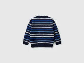 Sweater with multicolored stripes - Multi-color | Benetton