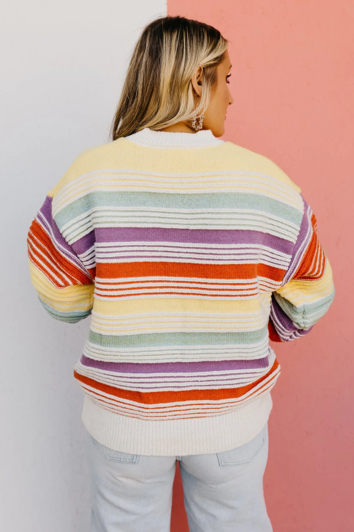 The Amanda Rainbow Striped Sweater