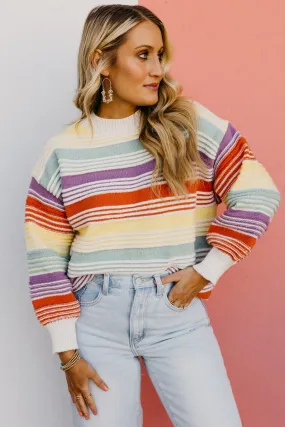 The Amanda Rainbow Striped Sweater