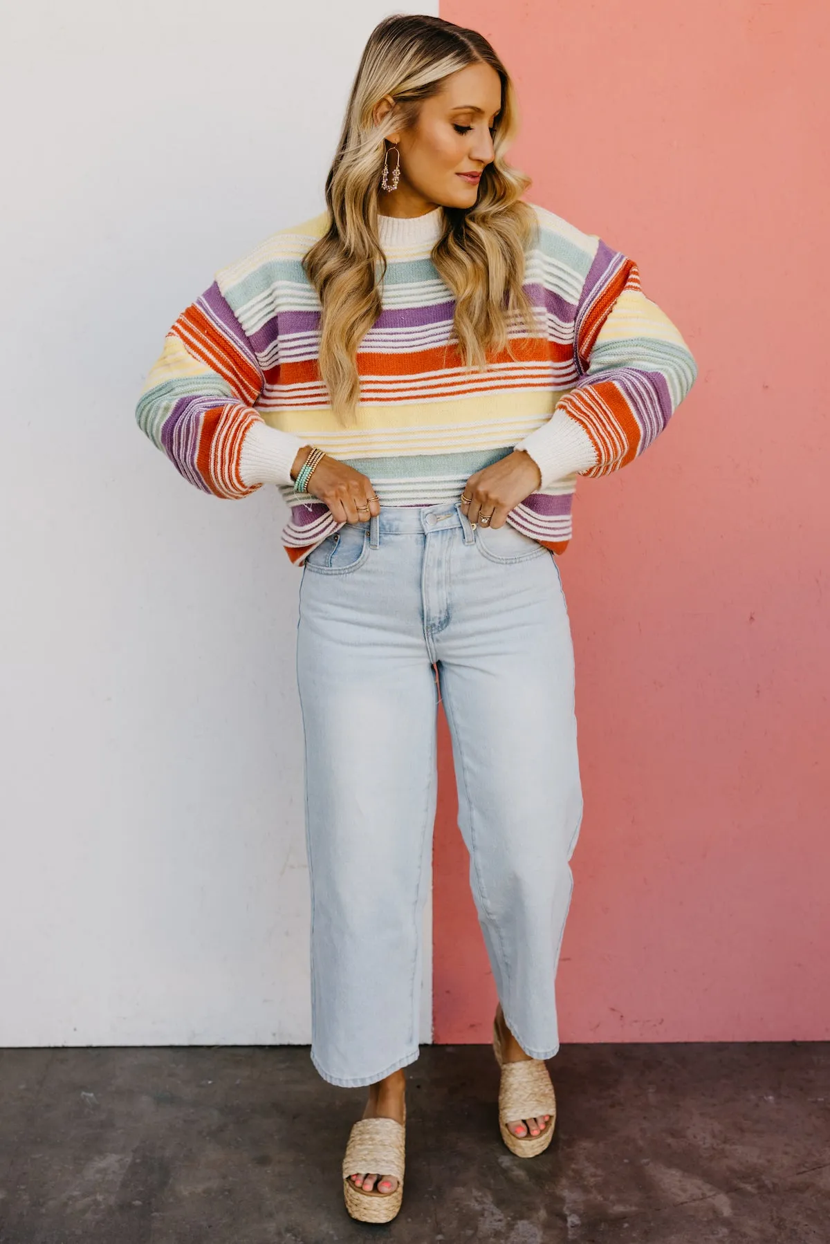 The Amanda Rainbow Striped Sweater