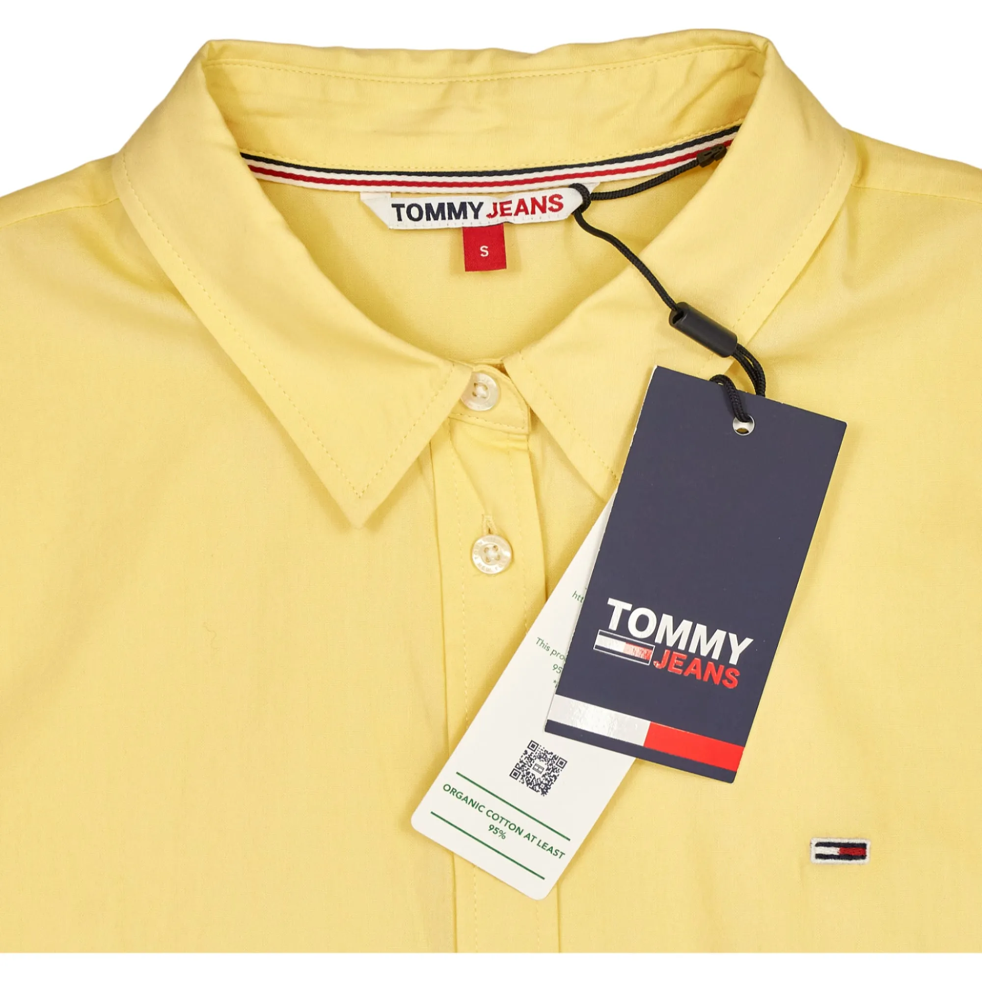 Tommy Jeans Yellow Collared Mini Dress