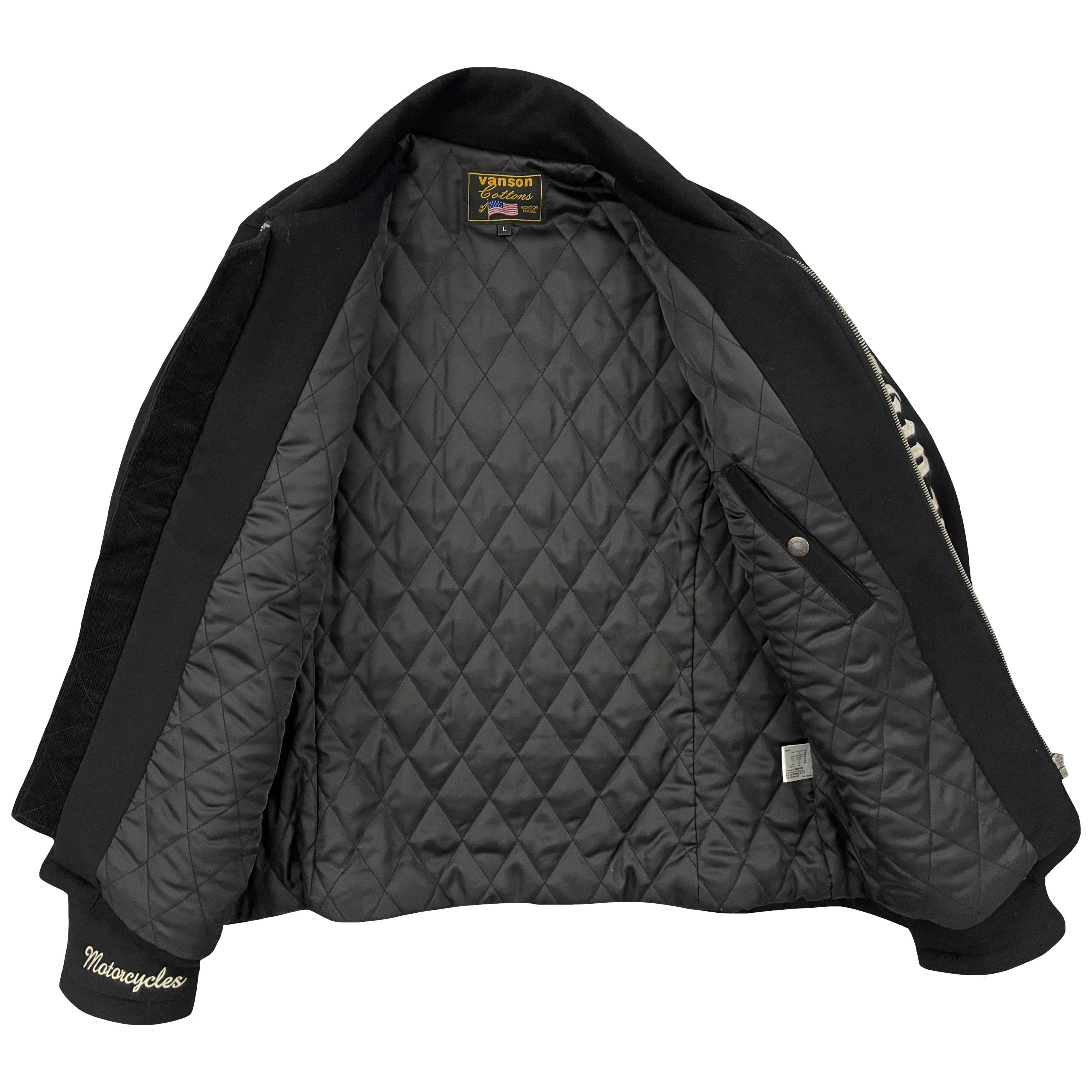 Vanson Leathers Wool Motorcycle Jacket