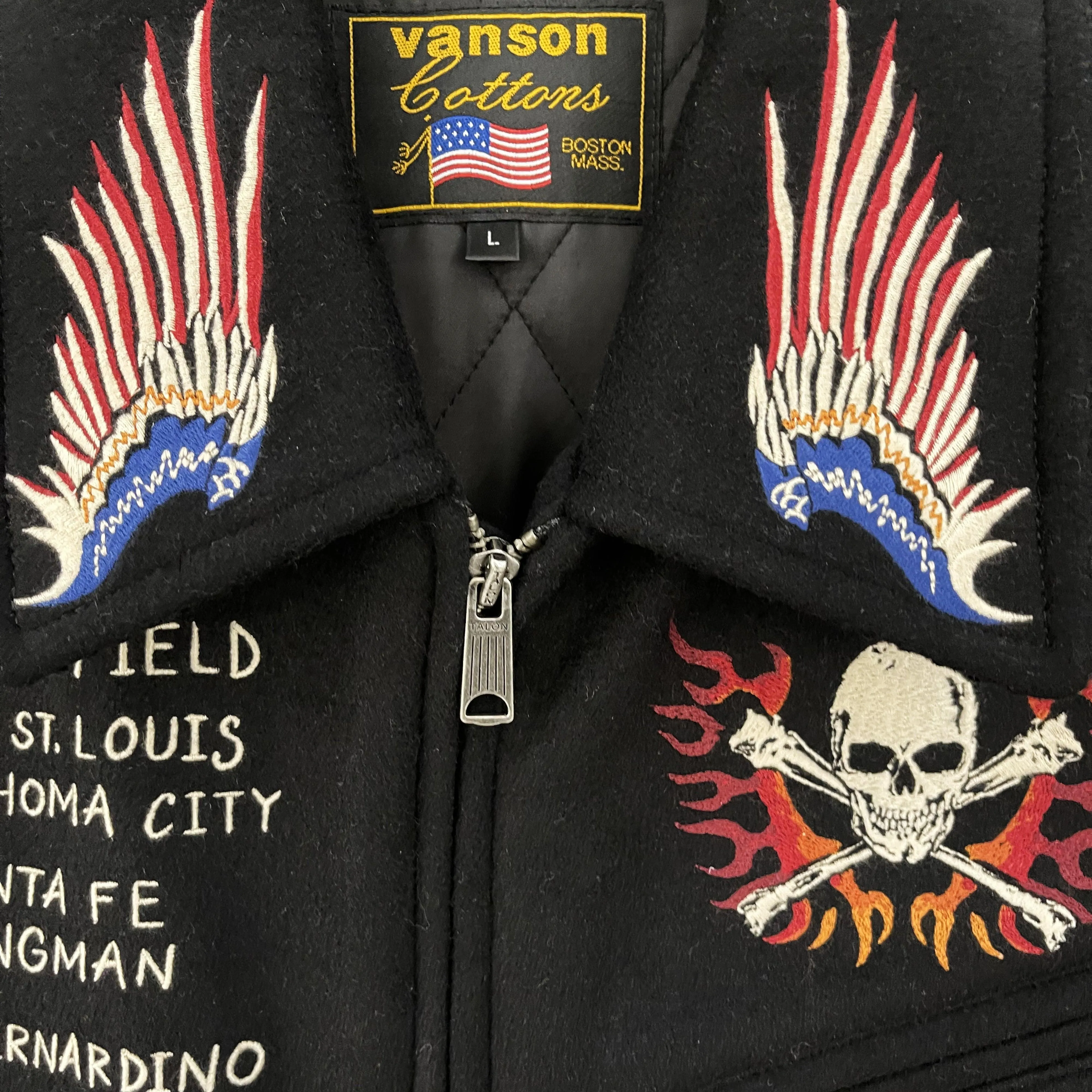 Vanson Leathers Wool Motorcycle Jacket