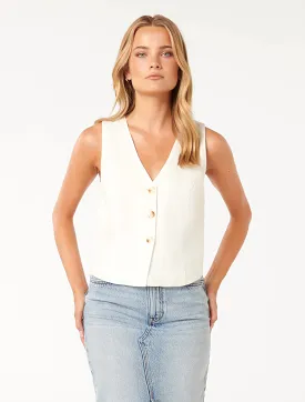 Veruca Linen Vest Top