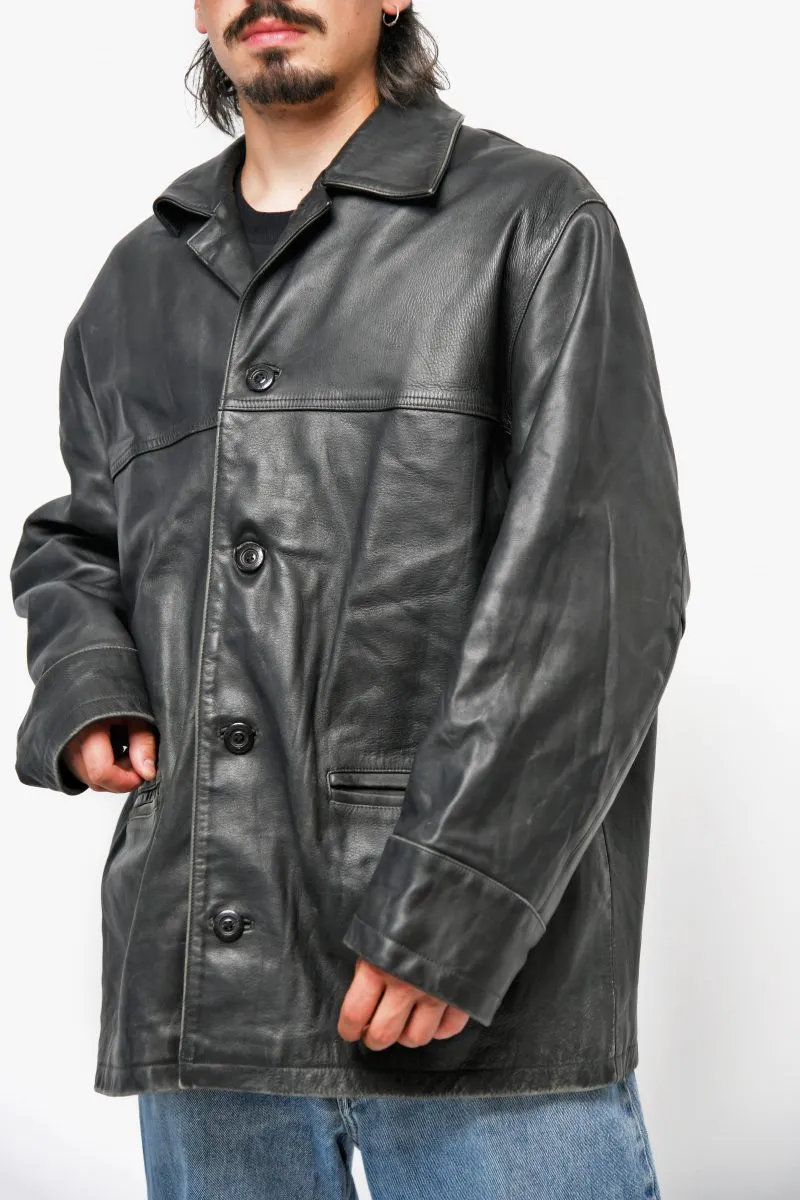 Vintage real leather coat