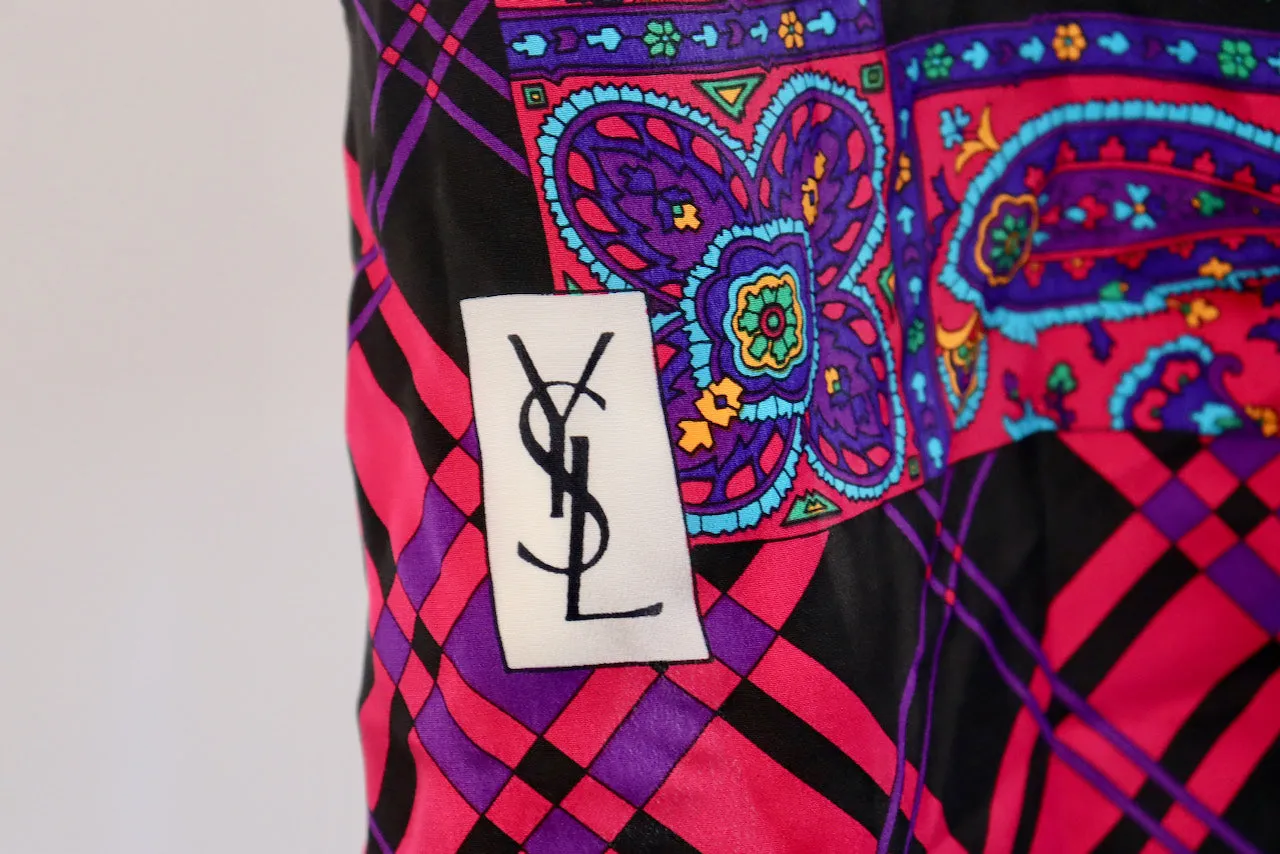 Vintage YVES SAINT LAURENT Silk Scarf