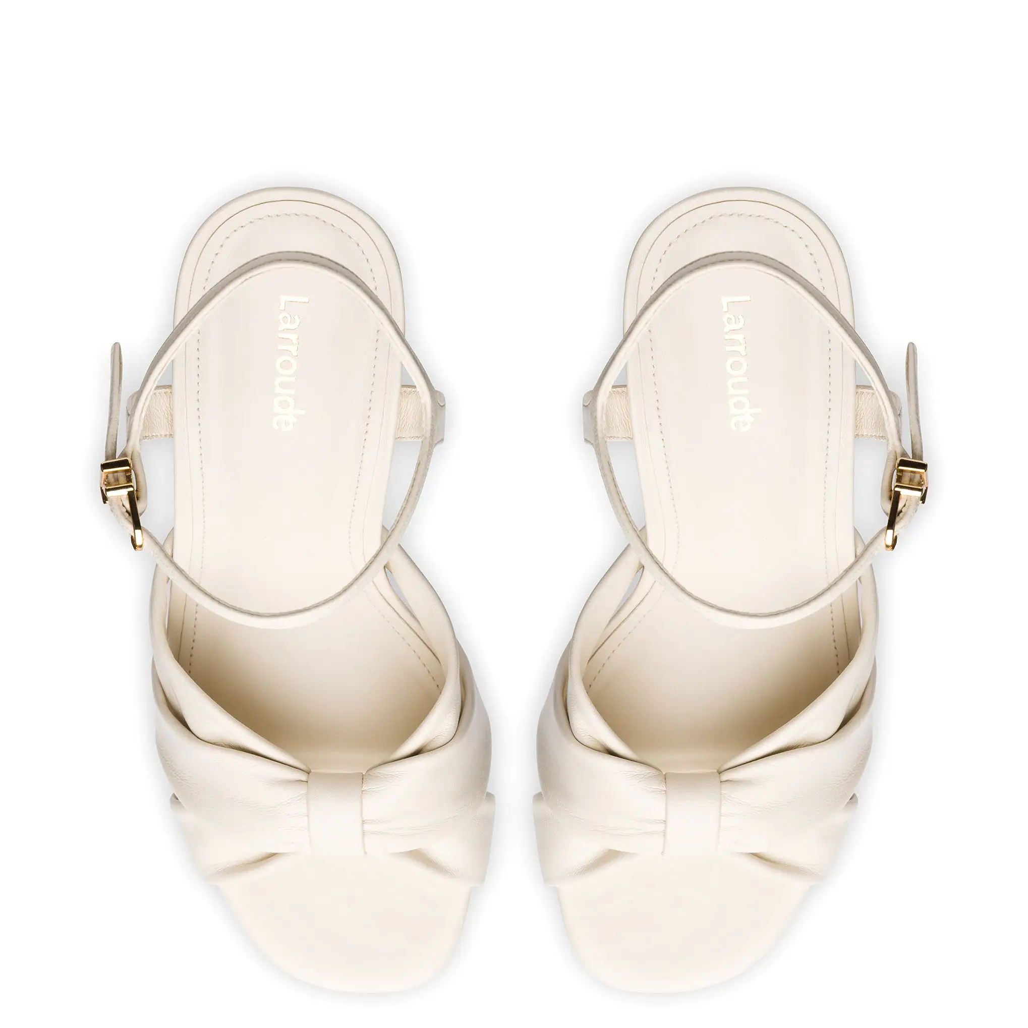 Vivienne Platform Sandal In Ivory Leather