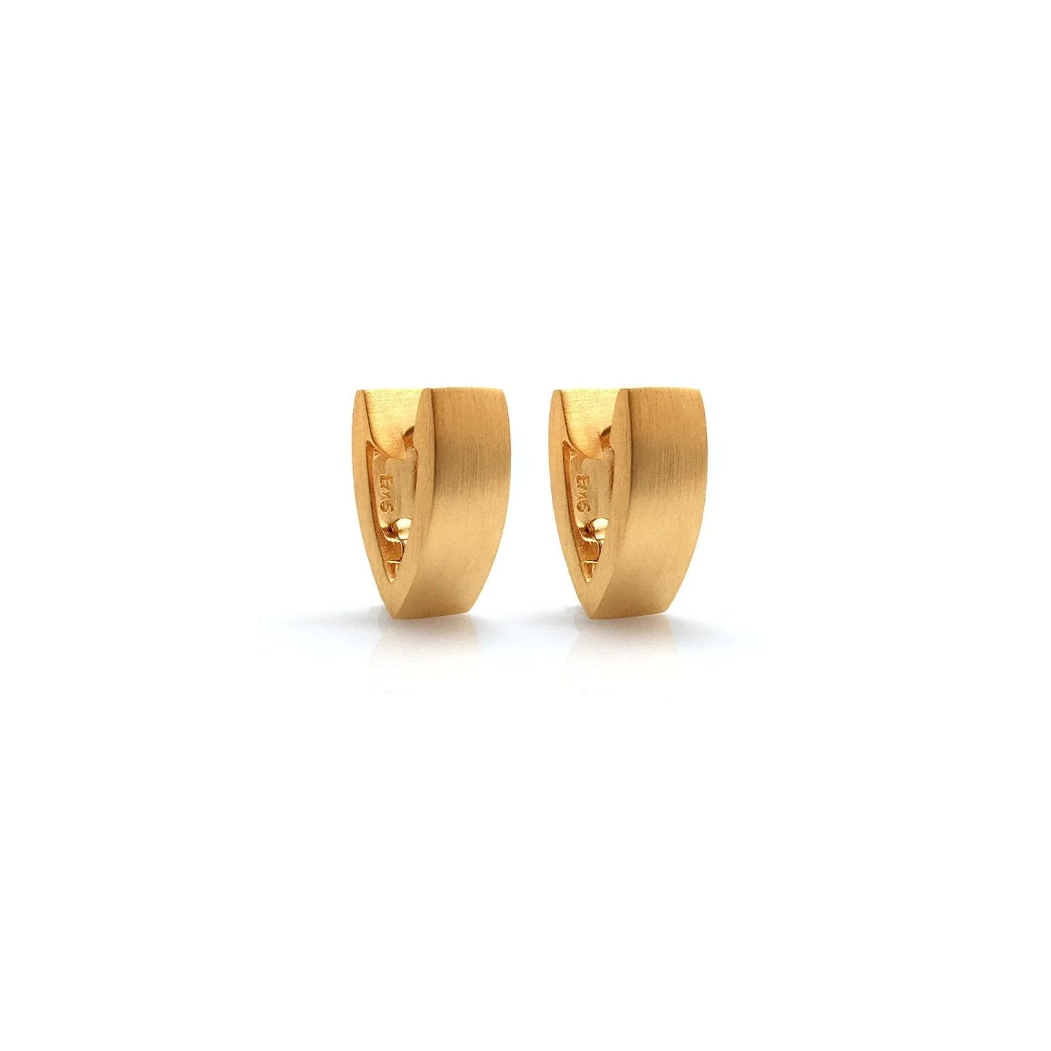 Wide 'V' Gold Vermeil Hoops, Short