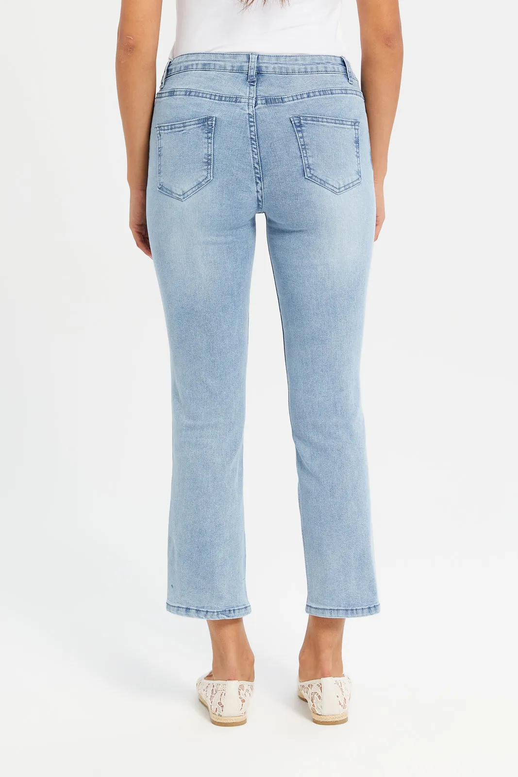 Women Blue Straight Fit Jeans