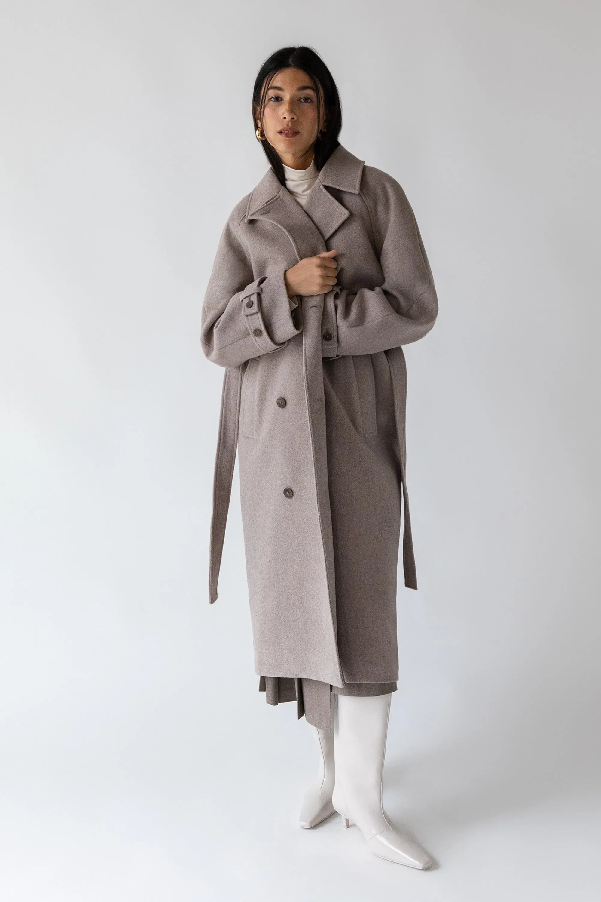 WOOL-BLEND TRENCH COAT