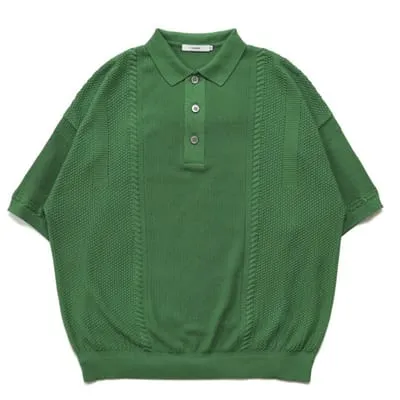 YASHIKI Tsubomi Knit Polo Kelly Green