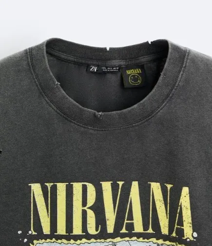 ZARA  |RIPPED NIRVANA © T-SHIRT